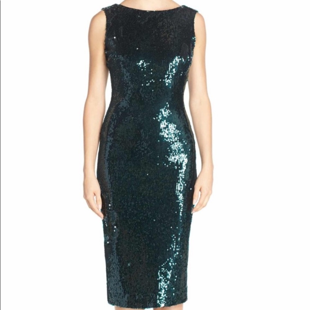 Dress the population sequin midi dress